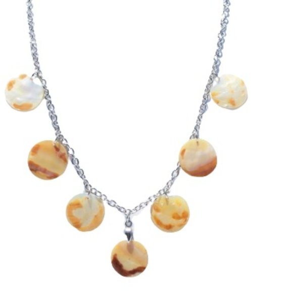 Custom Jewelry - Handmade Bronze Oyster Disk Jewelry Set